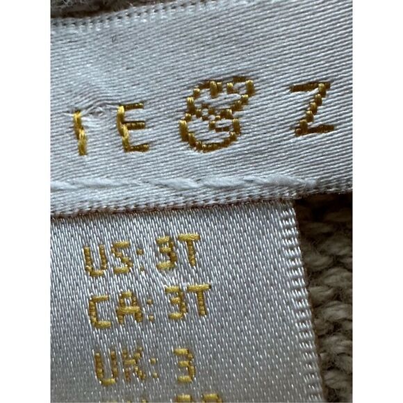 Maggie & Zoe Girls Knit Rushed Sweater Dress Gold Tan Size 3T Cotton Blend - Picture 4 of 9